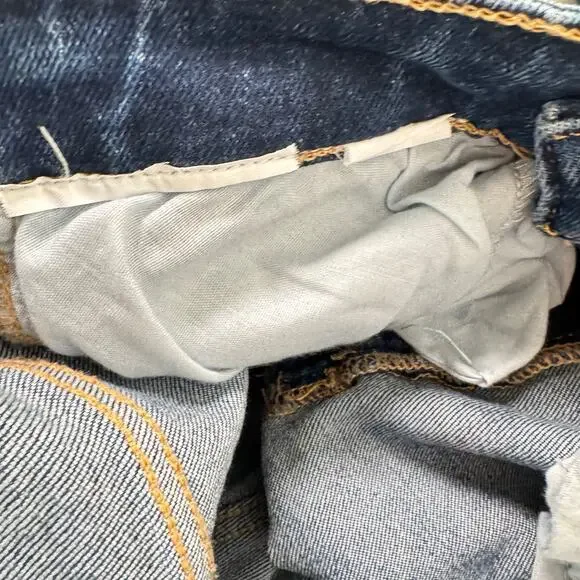 Zara High Waist Flared Leg Jeans Medium Wash Blue Raw Hem Womens Size 2 - Picture 9 of 10